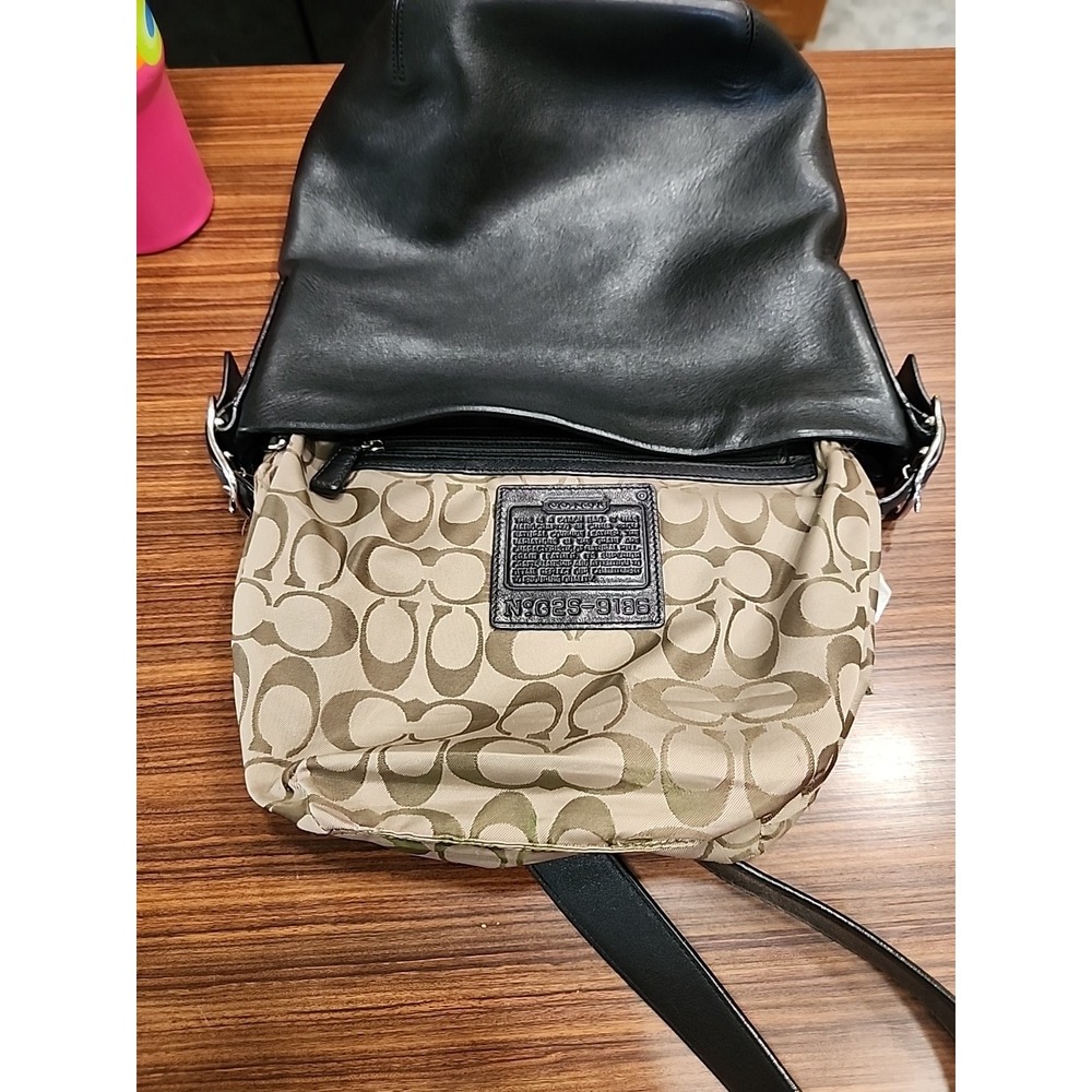 Exc Cond Vintage Coach Soho Bucket Duffle Legacy Purse Black leather Style 9186 - Picture 6 of 11